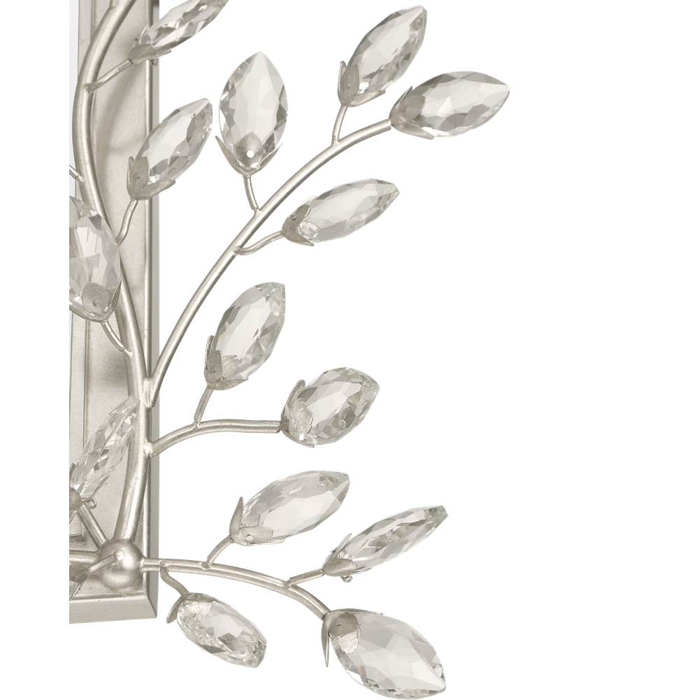 Currey And Company 1000-0162 Silver Forget-me-not Silver Rectangular Mirror Image 7