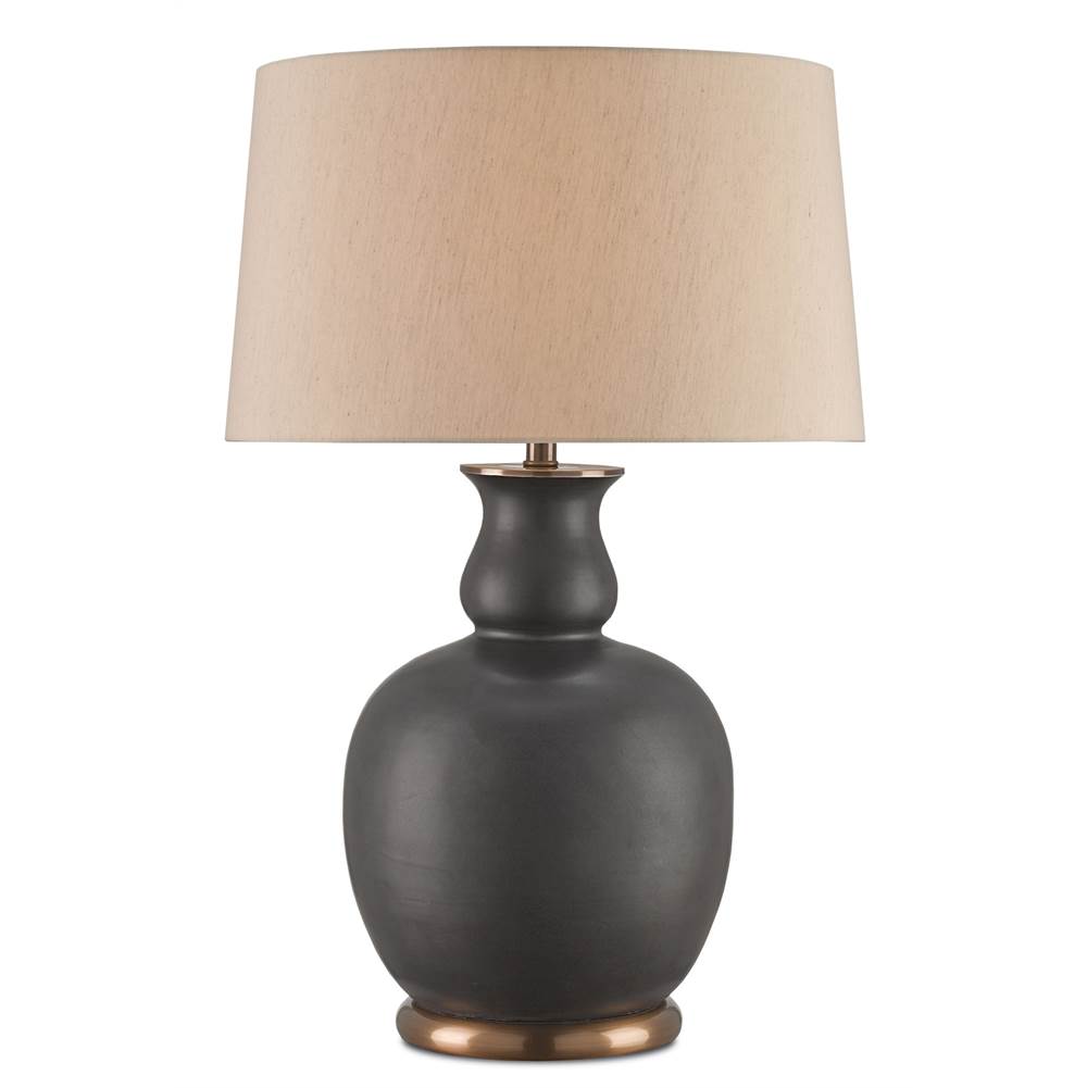 Currey And Company 6244 Matte Black,Antique Brass Ultimo Table Lamp Image 1