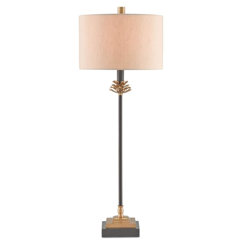 Currey And Company 6334 Antique Brass,Black Pinegrove Table Lamp Image 1