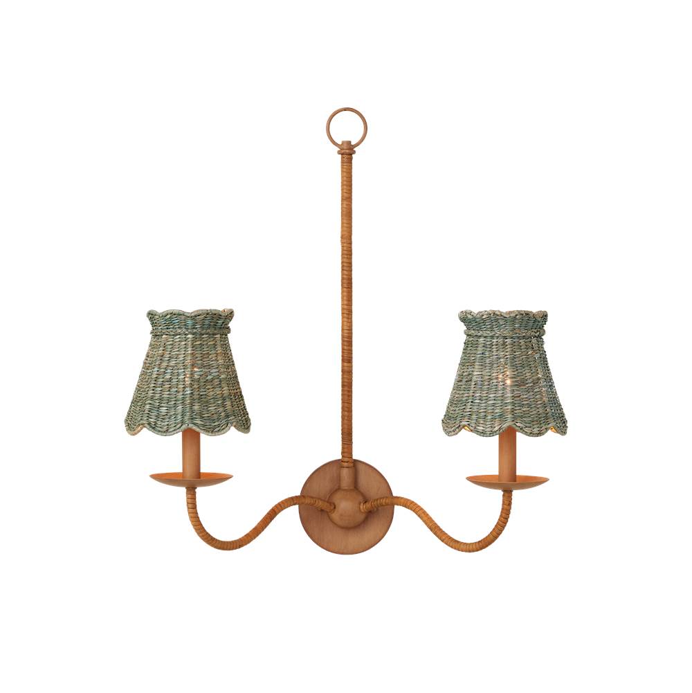 Currey And Company 0900-0038 Teal Annabelle Light Teal Tapered Chandelier Shade Image 6