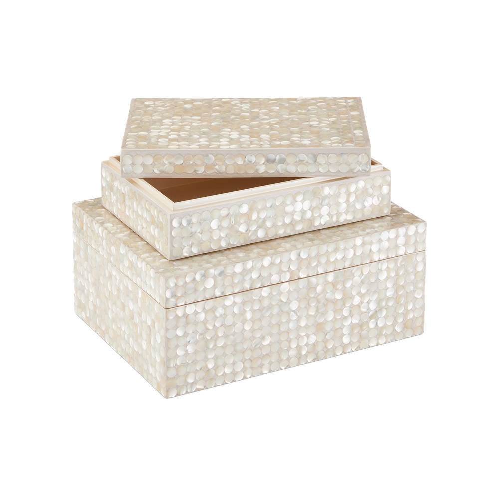 Currey And Company 1200-0904 Natural,Cream Gerri Dot Box Set Of 2 Image 6