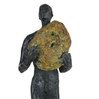 Currey And Company  Man On Rock Medium Bronze