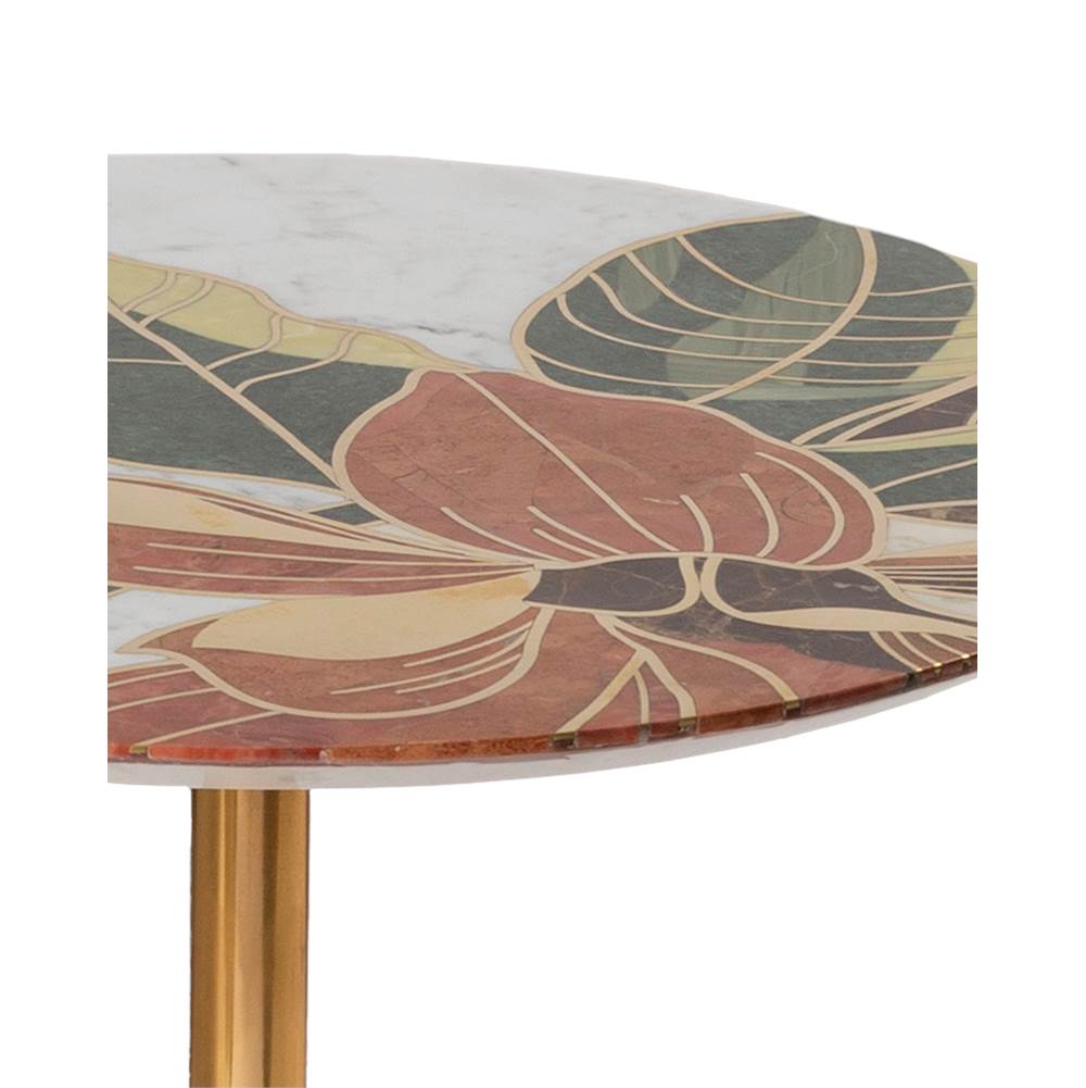 Currey And Company  Roselle Stone Inlay Accent Table
