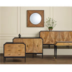 Currey And Company 3000-0271 Taupe,Caviar Black,Polished Brass,Black Kallista Taupe Credenza Image 2