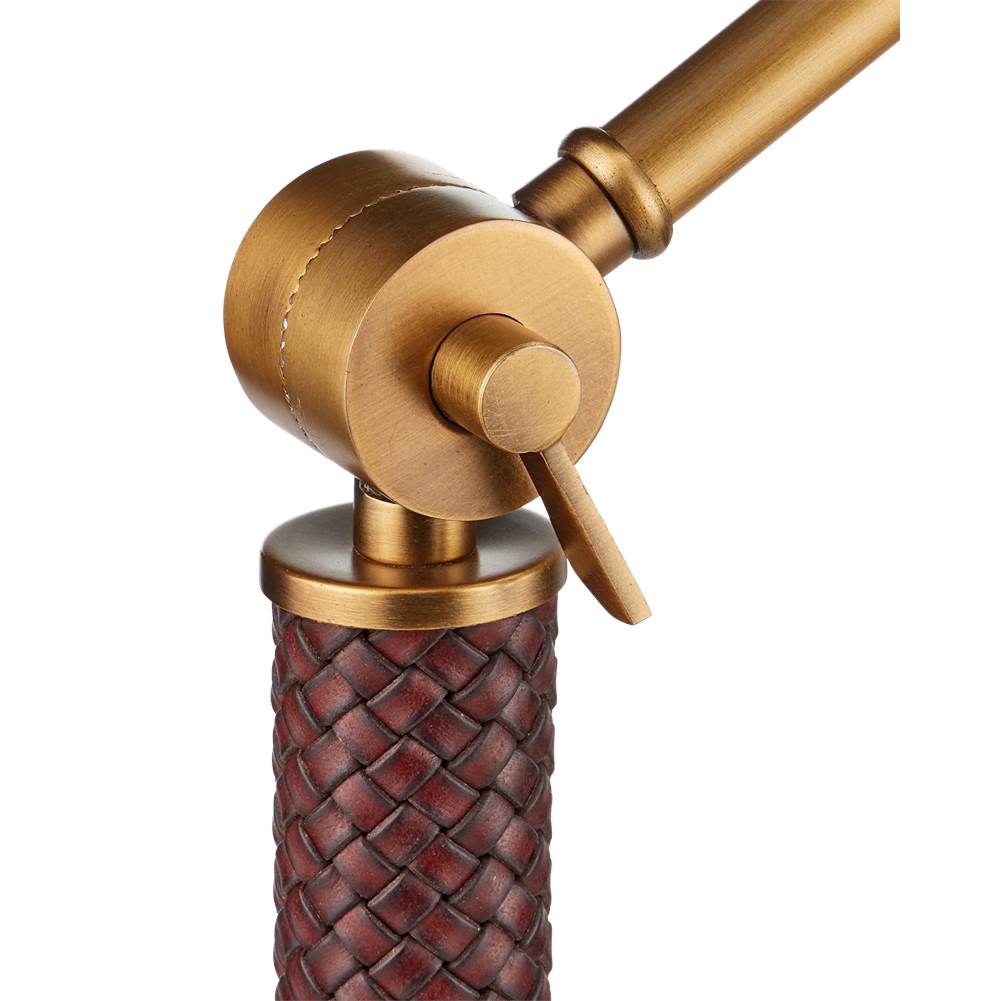 Currey And Company 8000-0162 Antique Brass,Brownish Red Libretto Floor Lamp Image 6
