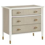 Currey And Company 3000-0264 Off White,Fog,Polished Brass Aster Chest Image 1