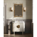 Currey And Company 3800-0016 White Briallen 36'' White Vanity With Oval Undermount Sink Image 2