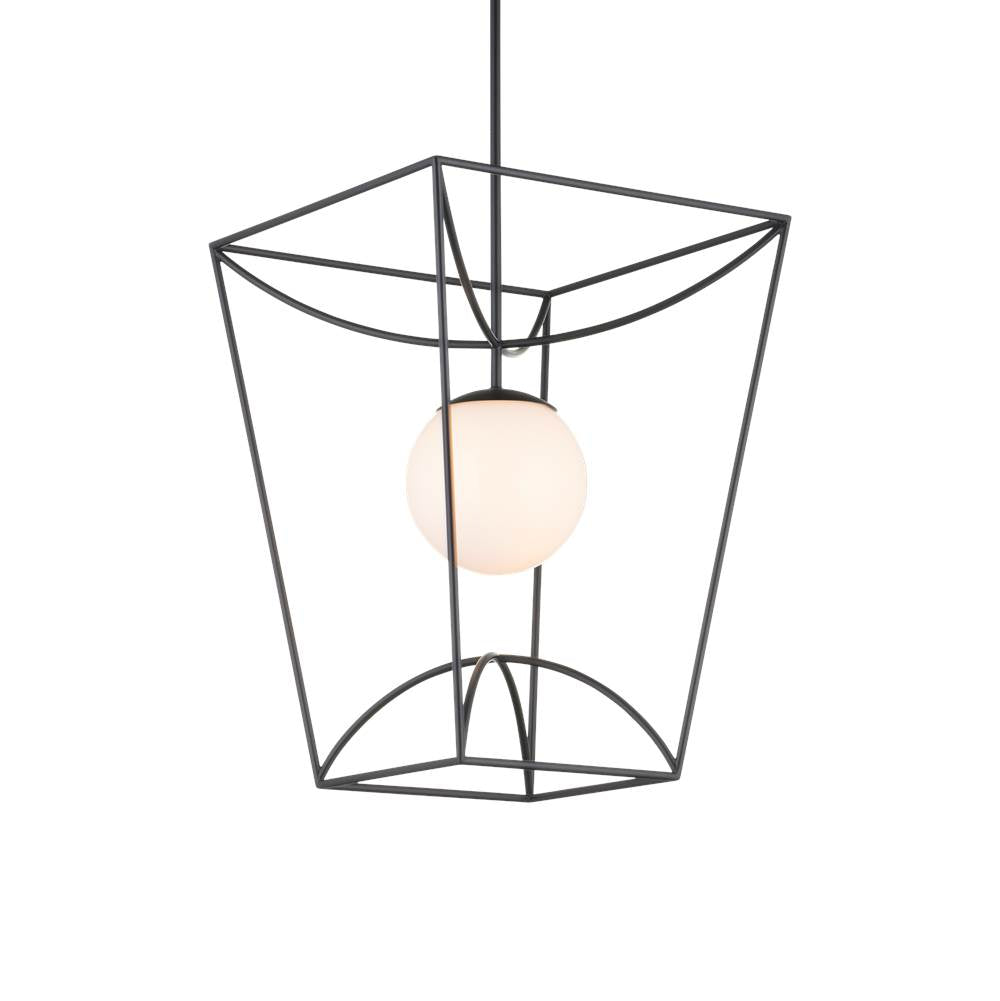 Currey And Company 9500-0012 Black,White Rochefort Medium Lantern Image 4