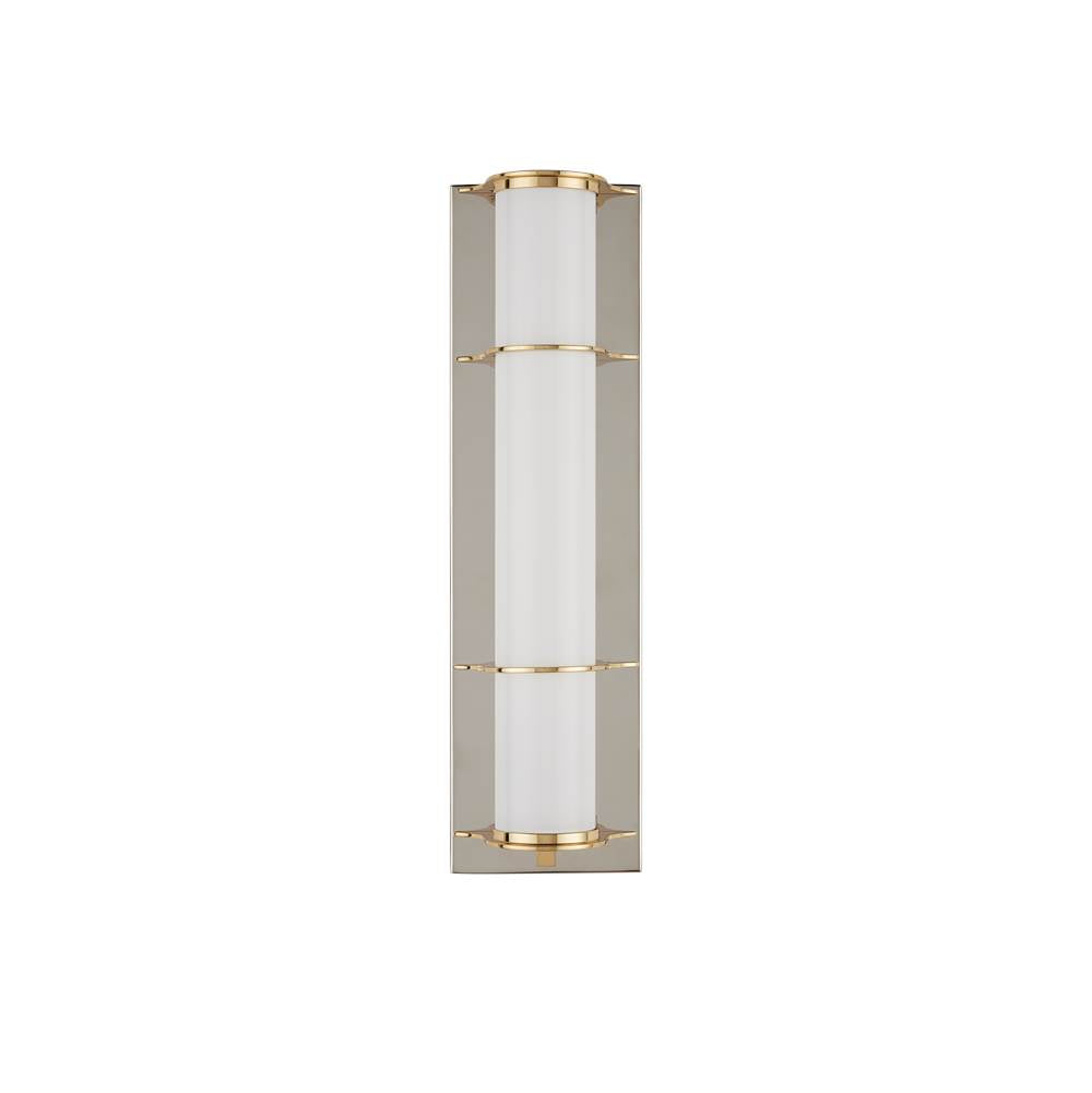 Currey And Company 5800-0062 Polished Nickel,Polished Brass,White Blaine Nickel Bath Wall Sconce Image 2