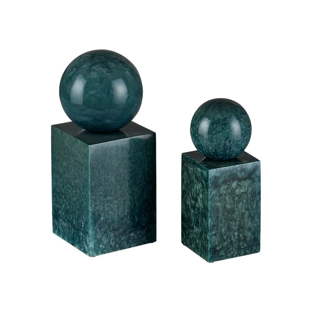 Currey And Company 1200-1026  Nova Teal Object Set Of 2 Image 1