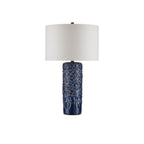 Currey And Company 6000-0991 Dark Blue Reactive Fairmont Dark Blue Table Lamp Image 3