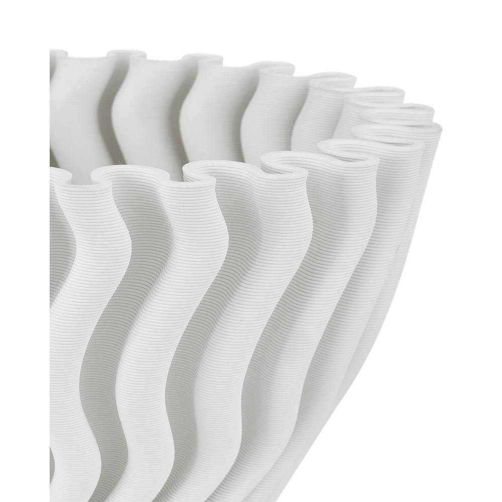 Currey And Company  Ripple White Vase