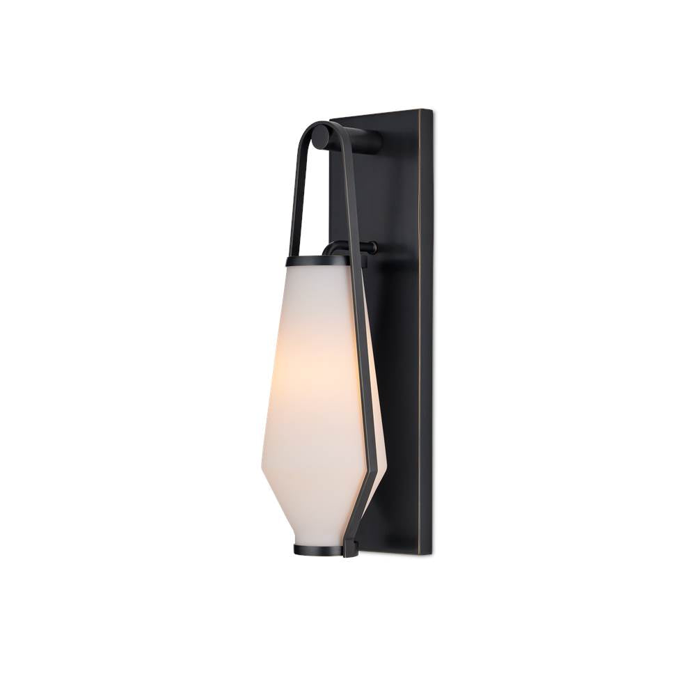 Currey And Company 5800-0051 Oil Rubbed Bronze,Opaque Brompton Bronze Bath Wall Sconce Image 1