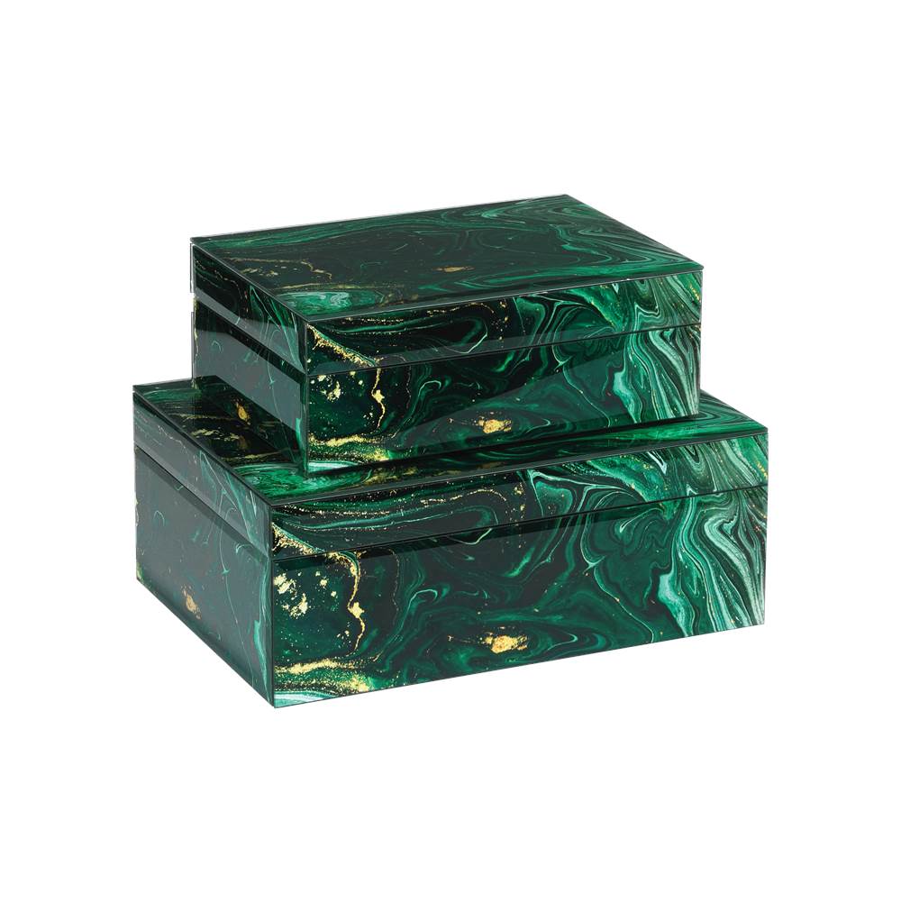 Currey And Company 1200-0924 Dark Green Interstellar Green Box Set Of 2 Image 6