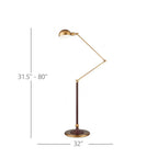 Currey And Company 8000-0162 Antique Brass,Brownish Red Libretto Floor Lamp Image 2