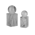 Currey And Company 1200-0908 White Swirl Nova White Objects Set Of 2 Image 1