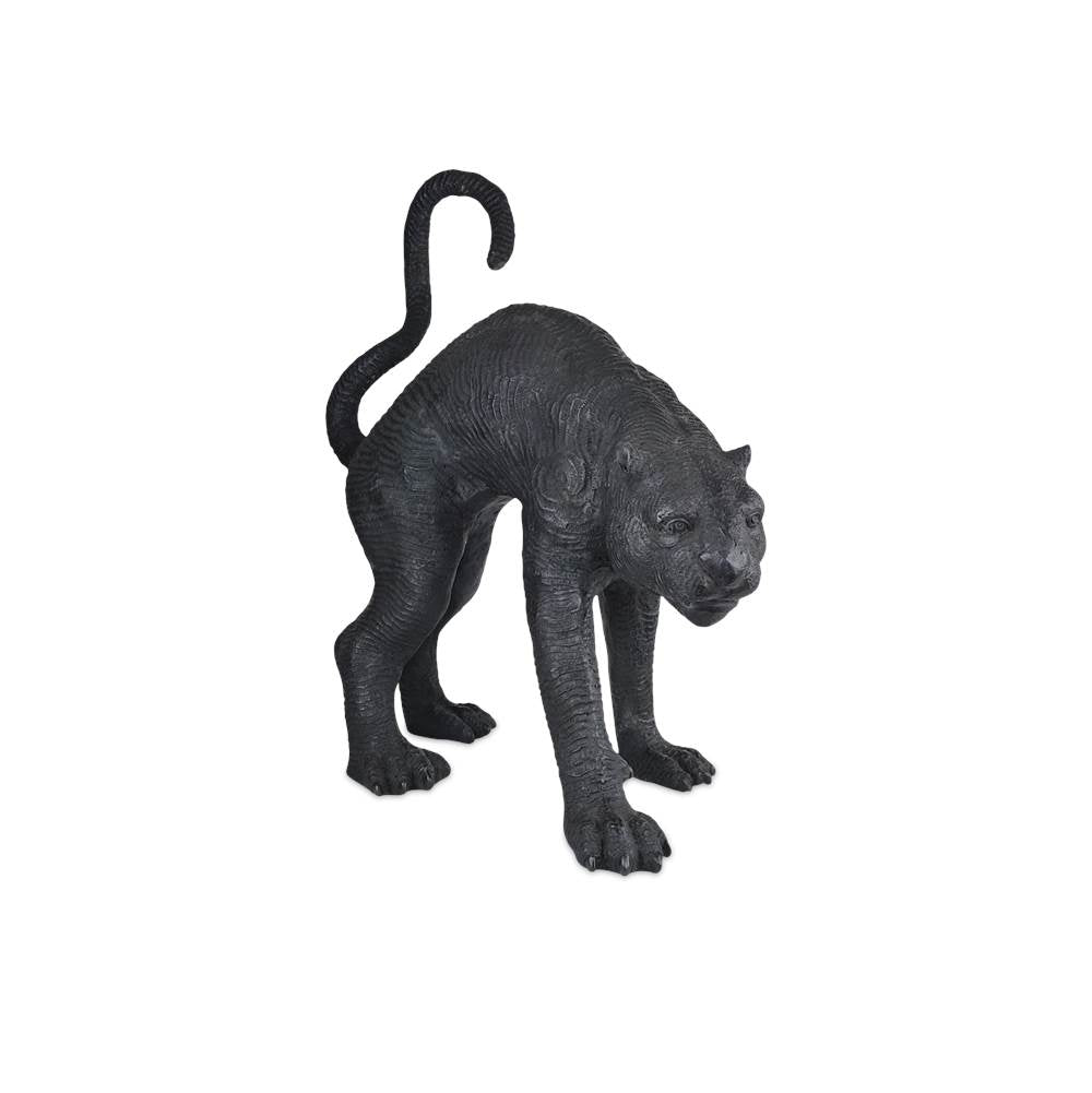 Currey And Company 1200-0912 Black Bronze Standing Black Panther Bronze Image 5