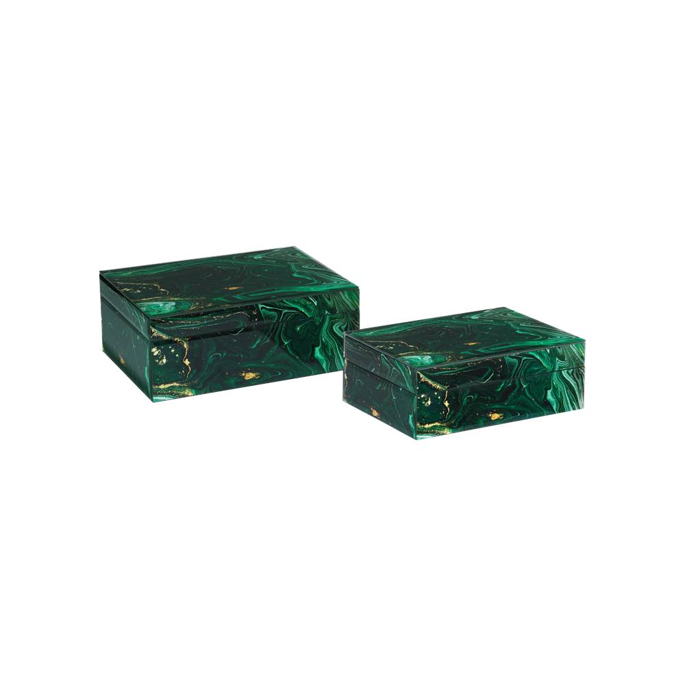 Currey And Company 1200-0924 Dark Green Interstellar Green Box Set Of 2 Image 5