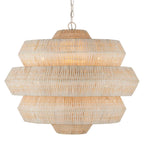 Currey And Company 9000-1134 Bleached,Snow White Antibes Medium White Chandelier Image 1