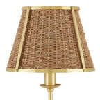 Currey And Company 8000-0141 Polished Brass,Natural Deauville Floor Lamp Image 2