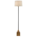 Currey And Company 8000-0073 Antique Brass,Black Keeler Floor Lamp Image 1