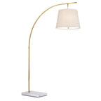 Currey And Company 8000-0117 Antique Brass,White Cloister Brass Floor Lamp Image 4