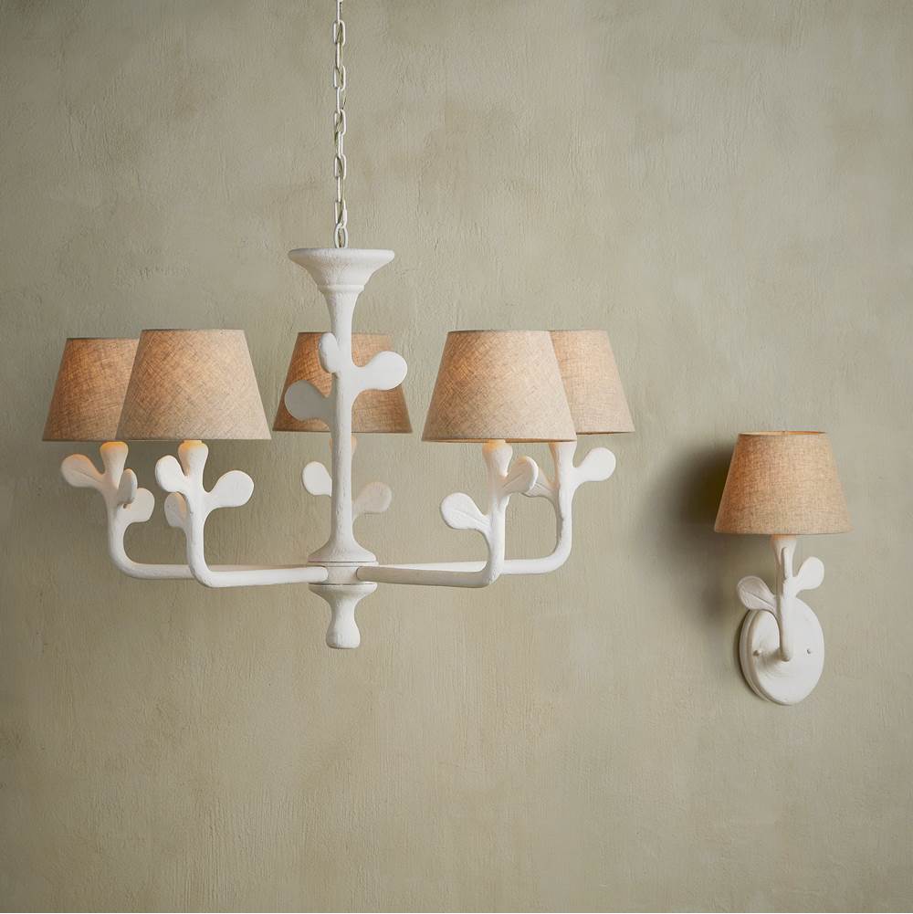 Currey And Company 5000-0240 Gesso White Charny Wall Sconce Image 2