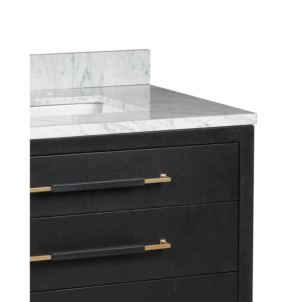 Currey And Company  Verona 36'' Black Linen Vanity With Rectangular Undermount Sink