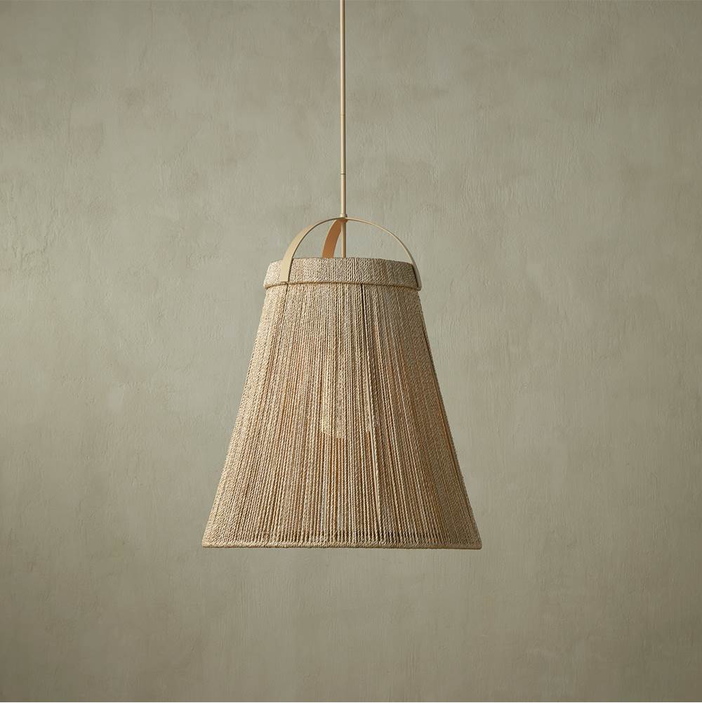 Currey And Company 9000-1154 Natural,Beige,Frosted White Parnell Natural Pendant Image 3