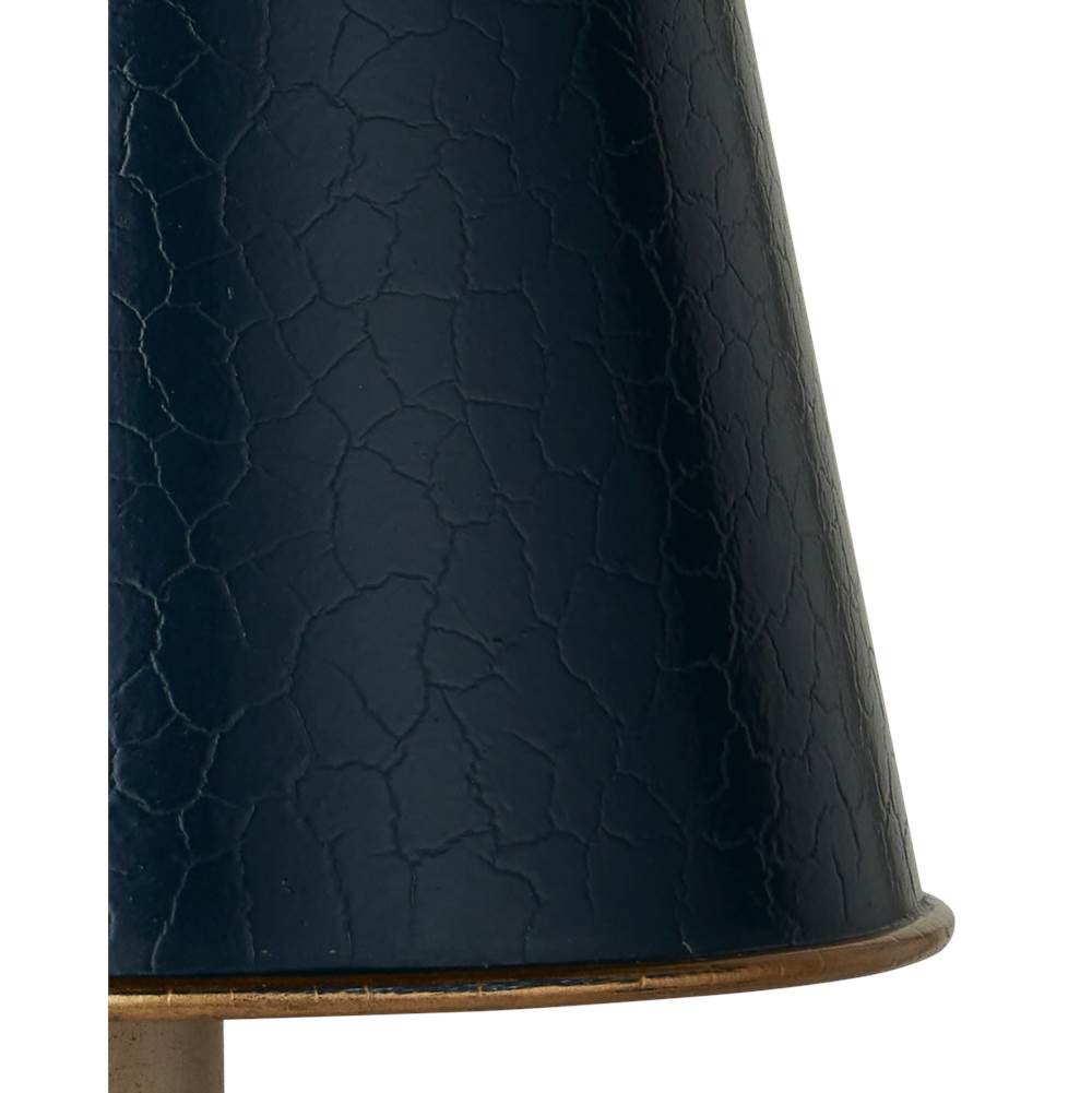 Currey And Company  Tole Blue Tapered Chandelier Shade