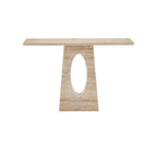 Currey And Company 3000-0286 Natural Beige Demi Travertine Console Table Image 3