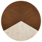 Currey And Company 3000-0262 Morel Brown,Natural,Polished Brass Dakota Small Cocktail Table Image 4
