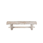 Currey And Company 3000-0306 Whitewash Holland Bench Image 5