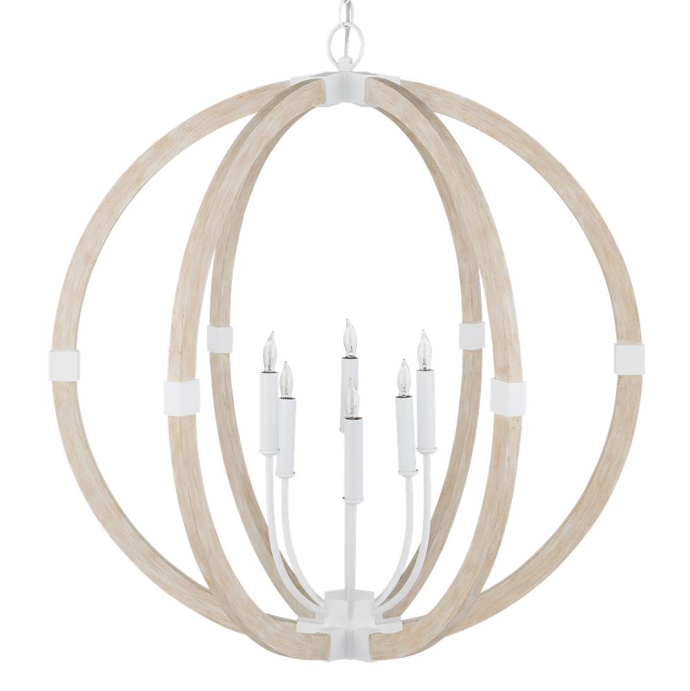 Currey And Company  Bastian Sandstone Orb Chandelier
