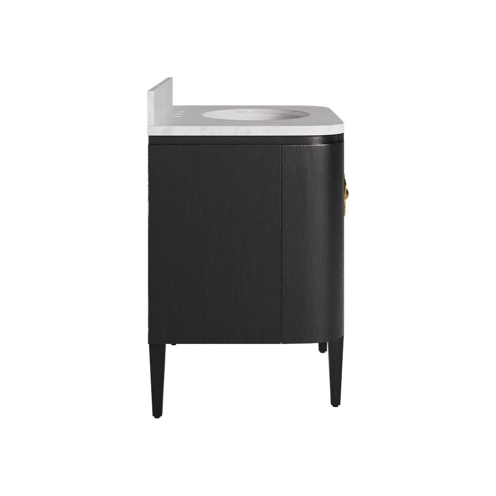 Currey And Company 3800-0017 Black Briallen 36'' Black Vanity With Oval Undermount Sink Image 3