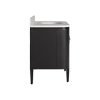 Currey And Company 3800-0017 Black Briallen 36'' Black Vanity With Oval Undermount Sink Image 3