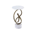 Currey And Company 4000-0196 Antique Brass,Natural Ruban Accent Table Image 1