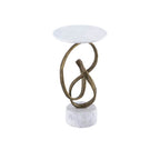 Currey And Company 4000-0196 Antique Brass,Natural Ruban Accent Table Image 1