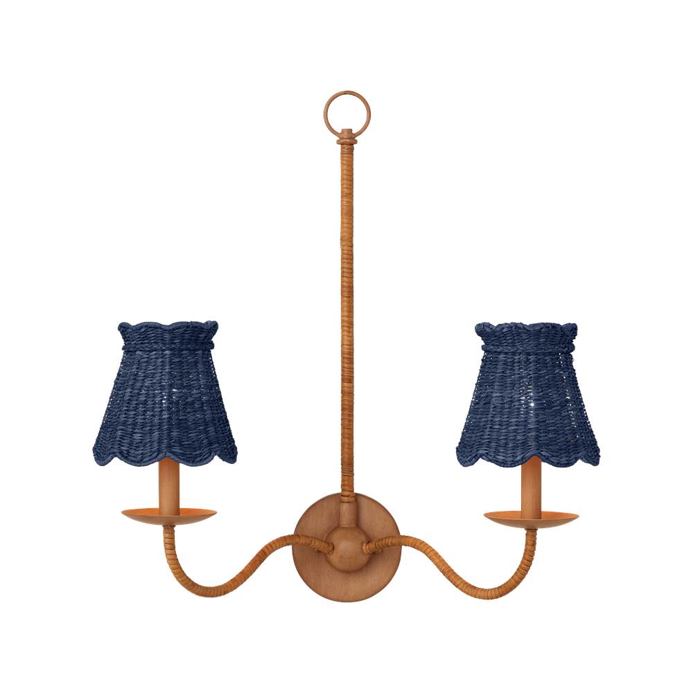 Currey And Company 0900-0037 Indigo Annabelle Indigo Tapered Chandelier Shade Image 6