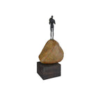 Currey And Company 1200-0910 Brown,Bronze,Green Man On Rock Medium Bronze Image 4