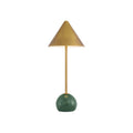 Currey And Company 6700-0009 Antique Brass,Green Journey Green And Brass Cordless Table Lamp Image 1