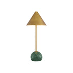 Currey And Company 6700-0009 Antique Brass,Green Journey Green And Brass Cordless Table Lamp Image 1