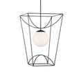 Currey And Company 9500-0013 Black,White Rochefort Large Lantern Image 1