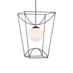 Currey And Company 9500-0013 Black,White Rochefort Large Lantern Image 1