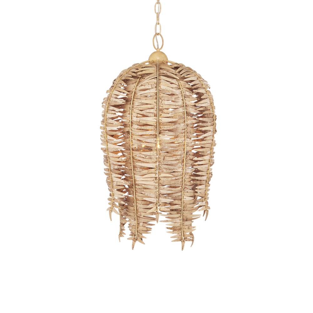Currey And Company 9000-1251 Natural,Coco Cream Tiptur Pendant Image 1