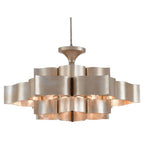 Currey And Company  Grand Lotus Silver Large Chandelier