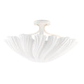 Currey And Company 9000-0466 Gesso White Hadley Semi-flush Image 1