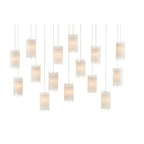 Currey And Company 9000-0885 Natural,Painted Silver Escenia Rectangular 15-light Multi-drop Pendant Image 1