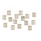 Currey And Company  Daze Rectangular 15-light Multi-drop Pendant