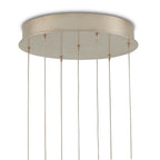 Currey And Company 9000-0911 White,Painted Silver Piero 7-light Multi-drop Pendant Image 2